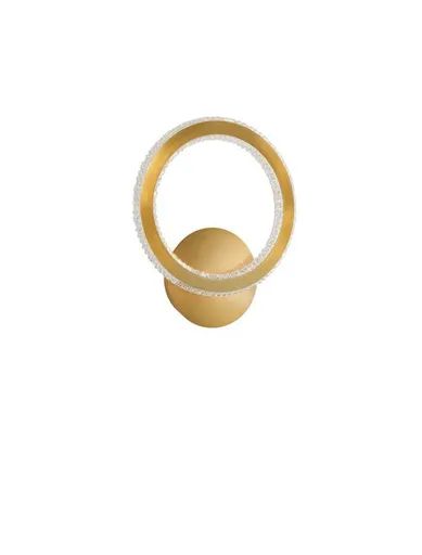 NOVA LUCE nástěnné svítidlo CILION zlatý mosazný hliník a akryl LED 19W 230V 2925K IP20 9011135