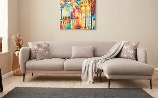 Rohová rozkládací pohovka Venus R - Cream