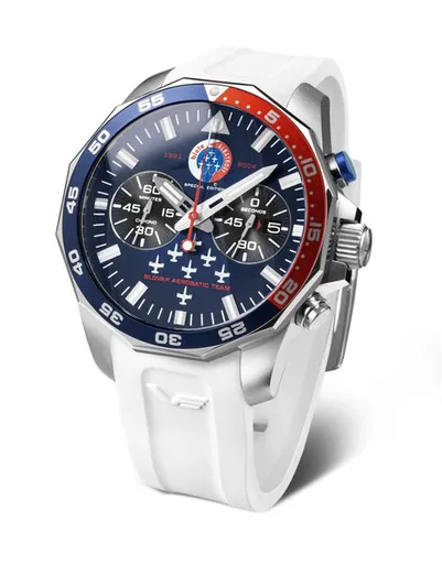 Vostok Europe Limitovaná edice Biele Albatrosy 6S21-225A463-I - Bílý silikonový řemínek