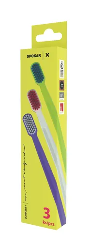 Spokar X ultrasoft zubní kartáček 3 ks
