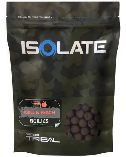 Shimano boilie isolate krill peach - 1 kg 18 mm