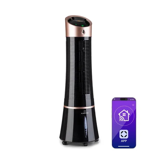 Klarstein Skyscraper Ice Smart, 4 v 1, ochlazovač vzduchu a ventilátor, WiFi, 210 m³/h, dálkové ovládání