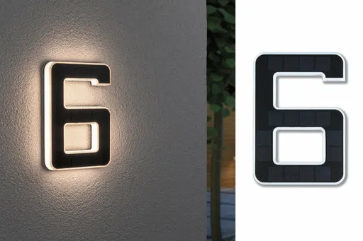 PAULMANN Venkovní solární domovní číslo 6 IP44 3.000K 0,2W nabíjecí baterie výměnná 798.47