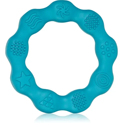 BabyOno Be Active Silicone Teether Ring kousátko Blue 1 ks