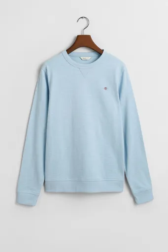 MIKINA GANT SHIELD COTTON SLUB C-NECK CALMING BLUE