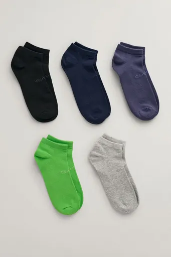 PONOŽKY GANT TONAL LOGO SNEAKER SOCKS 5-PACK SLIME GREEN