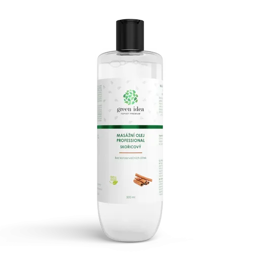 Skořicový masážní olej 500 ml - Green idea