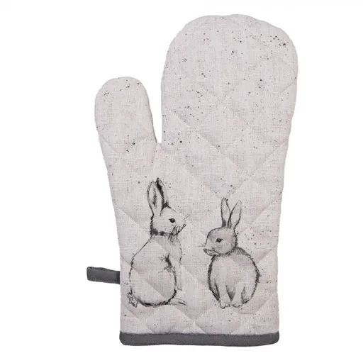 Béžová chňapka s králíčkem Bunny Buddies - 18*30 cm Clayre & Eef
