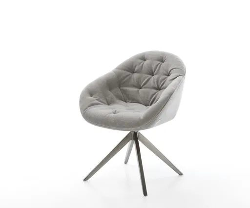 Jídelní židle Gaio-Flex tkanina Měkký šedá křížová podnož