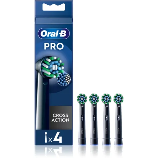Oral-B PRO Cross Action náhradní hlavice pro zubní kartáček Black 4 ks