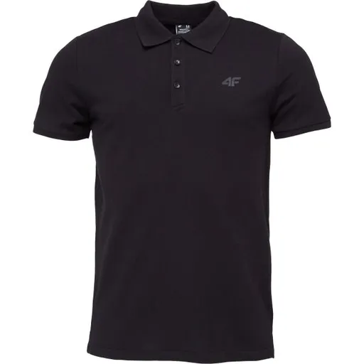 4F POLO SHIRT Pánské polo triko, černá, velikost
