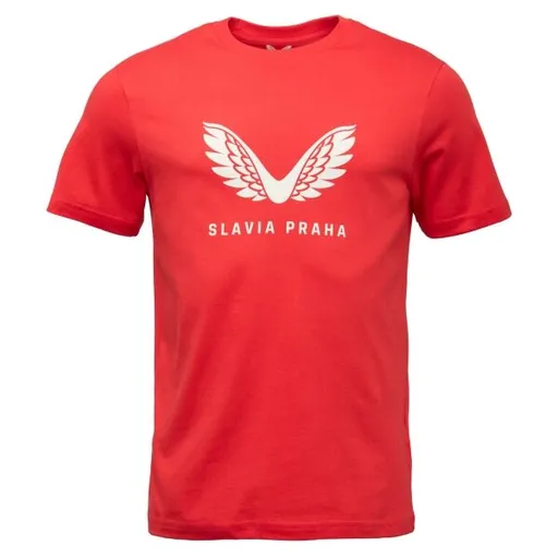 CASTORE SLAVIA PRAGUE PRESENTATION LOGO TEE Pánské triko, červená, velikost XXL