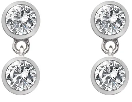Hot Diamonds Stříbrné náušnice s topazy a pravým diamantem Willow DE586