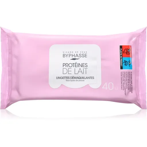 BYPHASSE Proteines De Lait odličovací ubrousky na obličej 40 ks