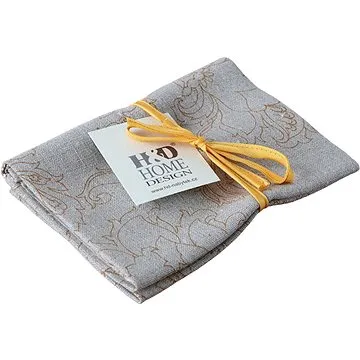 H&D Utěrka 50x70 cm, len, vzor béžová (B12390_VBE)