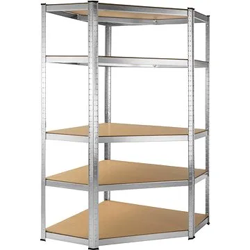 Kovový regál s 5 policemi hnědý (402504)