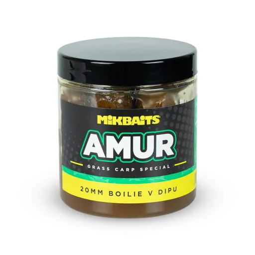 Mikbaits Boilie v dipu Amur range 250ml - 20mm,Mikbaits Boilie v dipu Amur range 250ml - 20mm