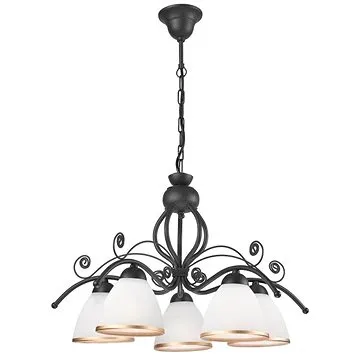 Lustr na řetězu RETRO II 5xE27/60W/230V antracit (102307)