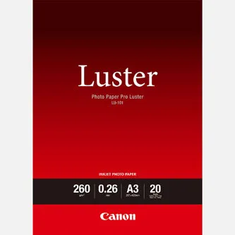 Canon LU-101 Photo Paper, LU-101, foto papír, lesklý, 6211B007, bílý, A3, 260 g/m2, 20 ks, inkoustový