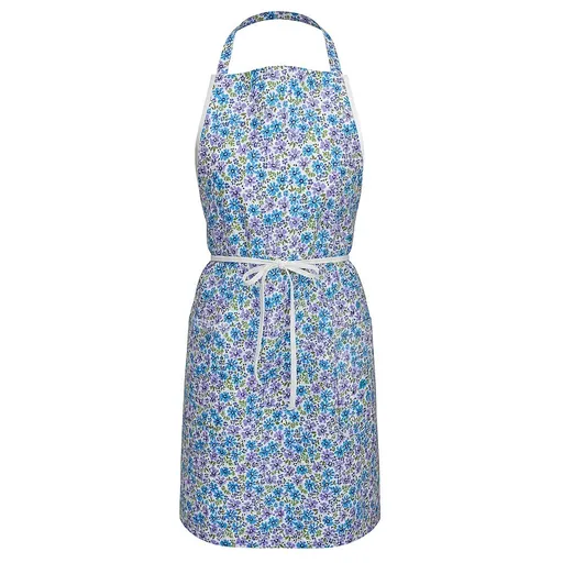 Polášek Bavlněná zástěra Kytičky - Modrá