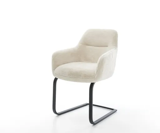 Jídelní židle Pejo-Flex plyšový manšestr krémová-bílá jídelní