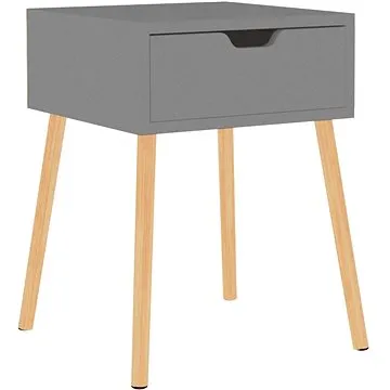 SHUMEE Noční stolek šedý 40 × 40 × 56 cm dřevotříska, 326799 (326799)