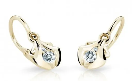 Cutie Diamonds Krásné dětské náušnice ze žlutého zlata s diamanty C2224-10-10-X-1-D