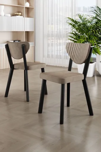 Sada židlí (6 kusů) Arfe - Cappuccino, Black