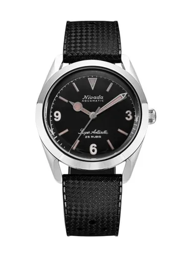 Nivada Grenchen Super Antarctic 3.6.9 Black Vintage - Rubber Tropic