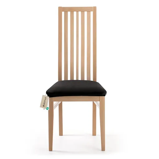 Restilo Napínací potah na sedák na židli Sento černá, 40 x 40 + 5 cm