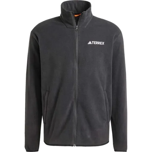 adidas MULTI TERREX ESSENTIALS FULL ZIP FLEECE Pánská outdoorová bunda, černá, velikost