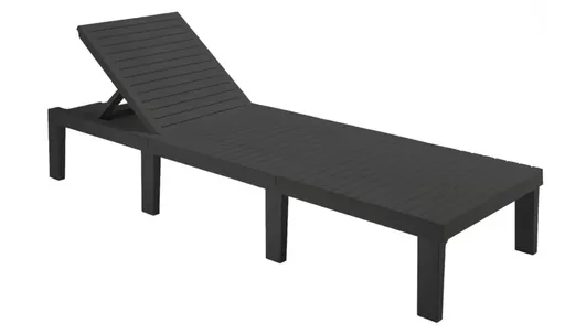 ProGarden Zahradní polohovací lehátko Haiti 2 ratan antracit