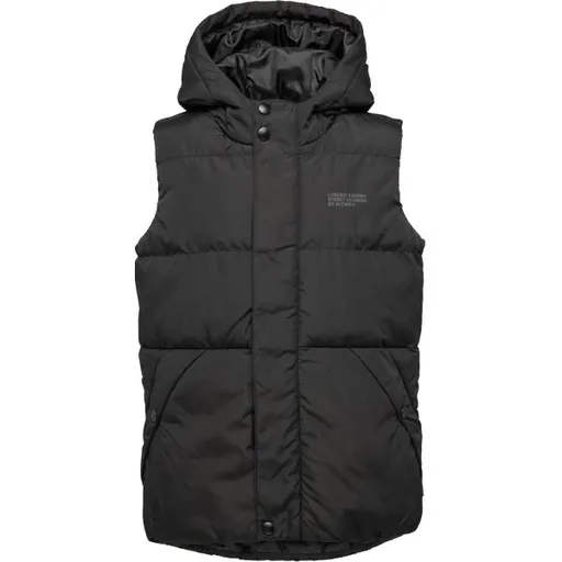 Lewro THORLEY Dětská prošívaná vesta, černá, velikost 164-170
