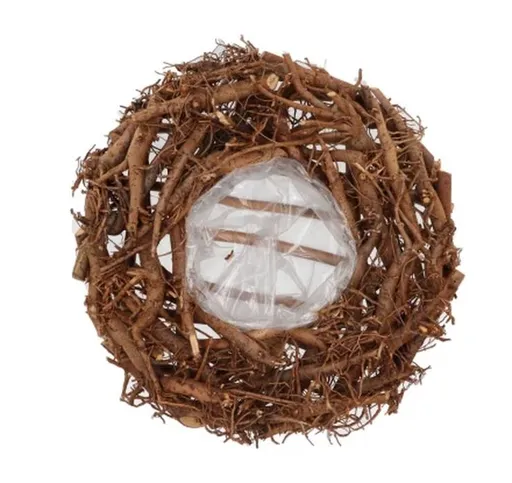 Hnědý květináč věnec z kořenů Root Wood - Ø 30 cm daan kromhout