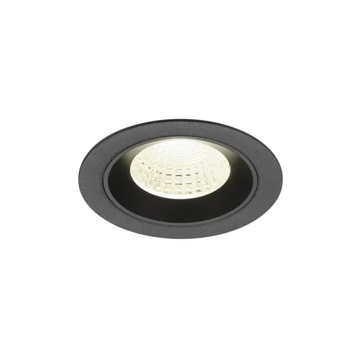 BIG WHITE (SLV) NUMINOS M Stropní vestavné svítidlo, 4000 K, 55°, IP20, kulaté, černé 1009637