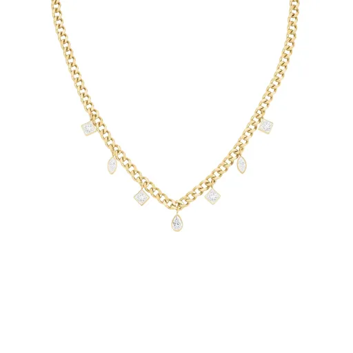 Rosefield Pozlacený ocelový náhrdelník s přívesky JNMCG-J1178
