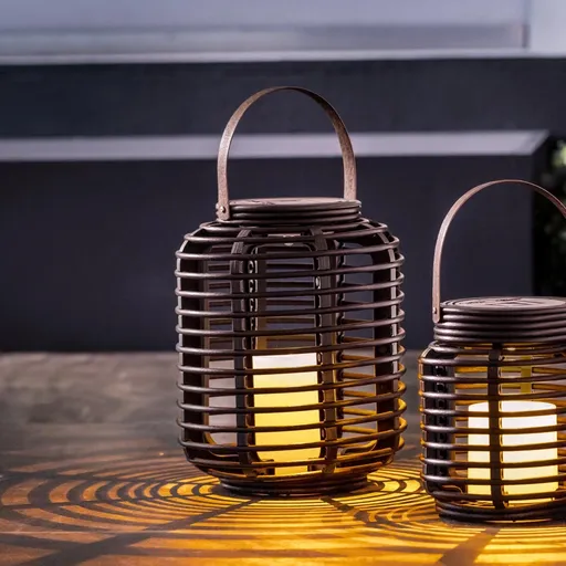 Die moderne Hausfrau Solární lampa Rattan, velká