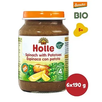 HOLLE BIO Špenát s bramborem 6× 190 g (7640104957485)
