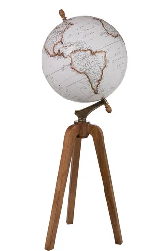Dekorace glóbus na dřevěné trojnožce Wond - Ø40*104cm J-Line by Jolipa