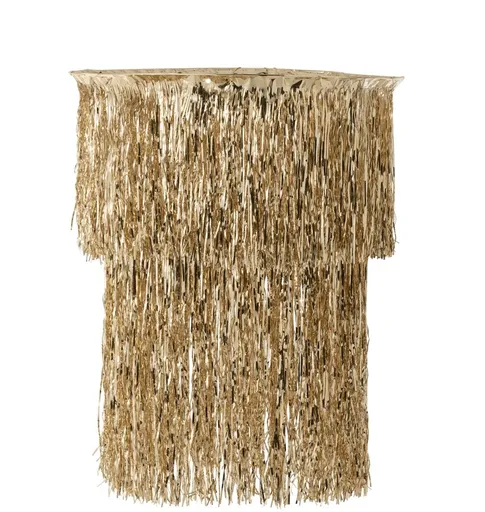 Stínidlo na lampu s vinylovými třásněmi Chandelié XL - Ø 80*100 cm J-Line by Jolipa