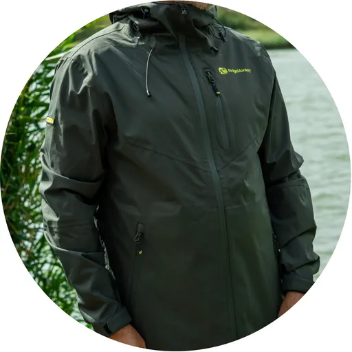 Ridgemonkey bunda apearel thermapro waterproof shell coat green - m