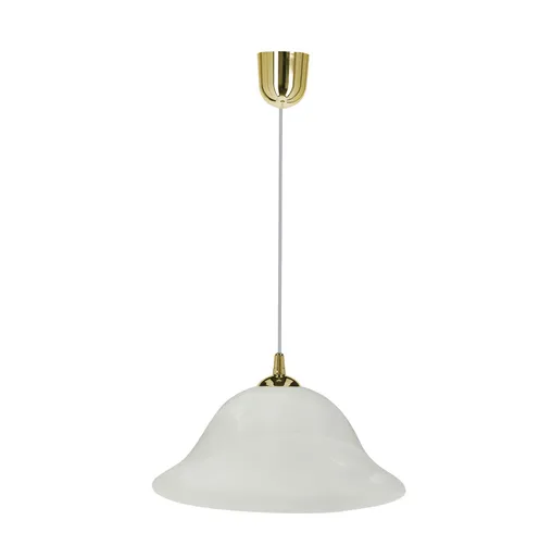 Závěsná lampa Vera, zlatá, 1x60W, E27, stínidlo z alabastru