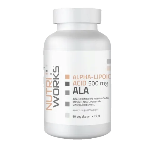 NutriWorks Alpha Lipoic Acid 500mg - 90 kapslí