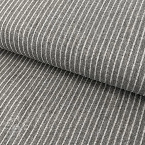 Dvojitá gázovina/mušelín YARN DYED Stripes grey