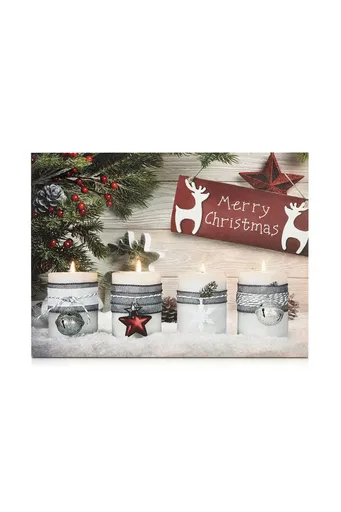 Markslöjd Canvas LED vánoční obraz 40x30 cm