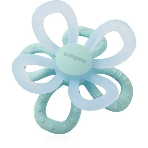 BabyOno Silicone Teether Flower kousátko Blue 1 ks