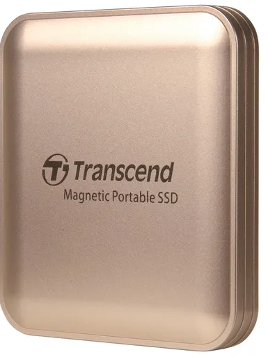 Transcend ESD420C 1TB, USB 20Gbps Type C, Externí odolný SSD disk (3D NAND flash), 2000MB/R, 2000MB/W, Magsafe, zlatý