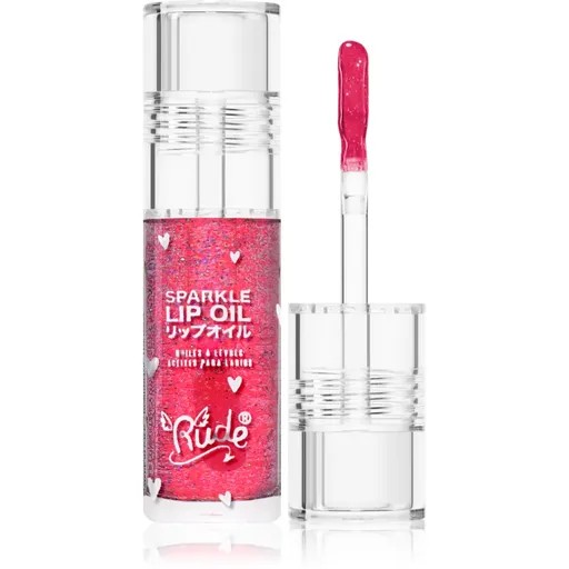 Rude Cosmetics Manga Collection Sparkle Lip Oil tónovací olej na rty s hydratačním účinkem odstín Watermelon 4 g