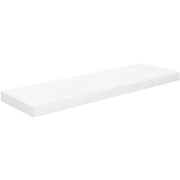Shumee plovoucí nástěnná bílá vysoký lesk 80×23,5×3,8 cm MDF, 323751 (323751)