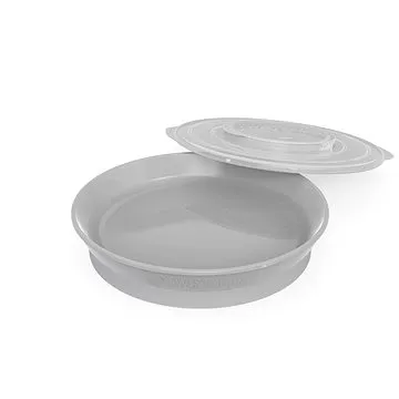 TWISTSHAKE Talíř 6m+ Pastelově šedá (7350083121646)